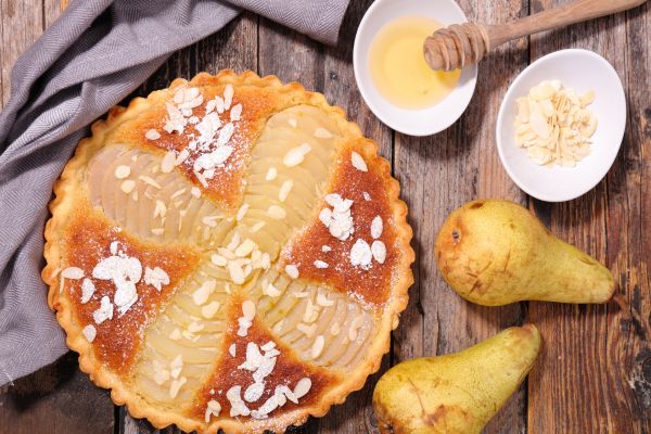 tarta de pera y almendras