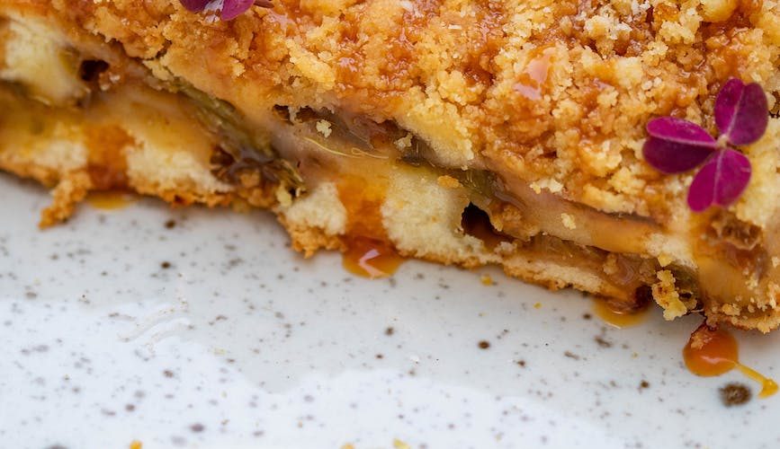 crumble de manzana y moras